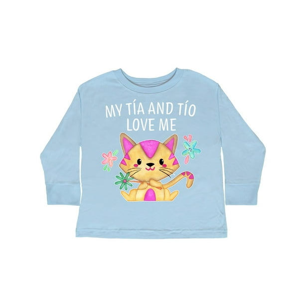 inktastic My Tía Loves Me with Cute Kitten and Flowers Toddler T-Shirt inktastic My Tía Loves Me with Cute Kitten and Flowers Toddler T-Shirt
